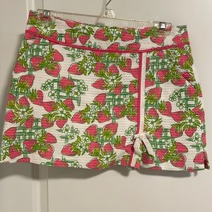Lilly Pulitzer Creme Fraiche Skort Strawberries